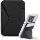 MOFT Magnetic Wallet Stand Compatible with iPhone 16/15/14/13/12 Series, Angle Adjustment & Magsafe Compatible MOVAS Phone Stand,Jet Black