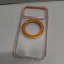 TORRAS 360 Magnetic Stand for iPhone 17 Pro Max Case, [Fit for MagSafe] [4X Military-Grade Protection] Slim Case for iPhone 17 Pro Max 6.9" 2025, Clear-Orange, Ostand O3 Fitness Series