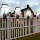 Clip On Solar Lights Outdoor with Motion Sensor, 360Rotatable & Vertically Adjustable Solar Fence Lights with 92 LEDs (600 LM, 6000 K),IP65 waterproof Security light for deck, Gutter, Camping(4 Pack)
