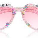 Birthday Glasses Happy Birthday Heart Shaped Sunglasses Pink Birthdays Girl Sunglasses for Birthdays Party