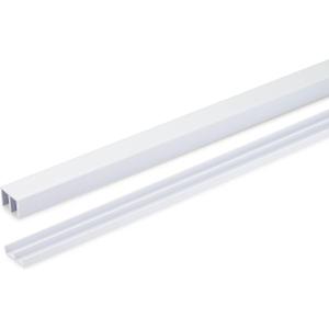 Randall Manufacturing 1/4" Plastic Sliding Door Track (White, 4 FT Long)