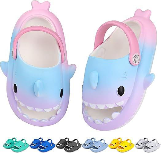 Toddler Shark Cloud Slides | Kids Shower Sandals | Boys Girls Cute Cartoon Fish Flip Flops | Beach Pool Home Slippers Shoes | Quick Dry Non-Slip 130