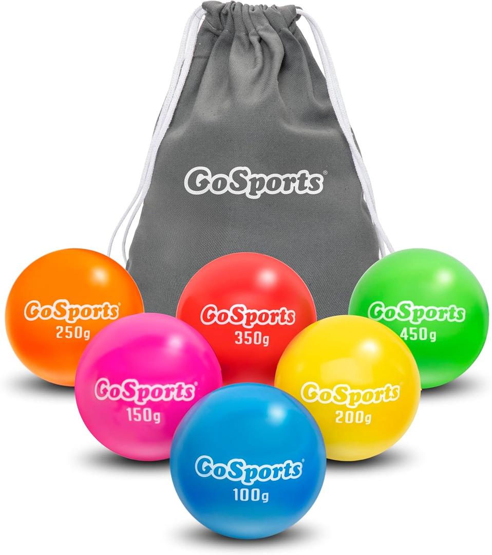 GoSports Plyometric Weighted Balls for Baseball & Softball Training 6 Pack - Choose Pro or Elite Set