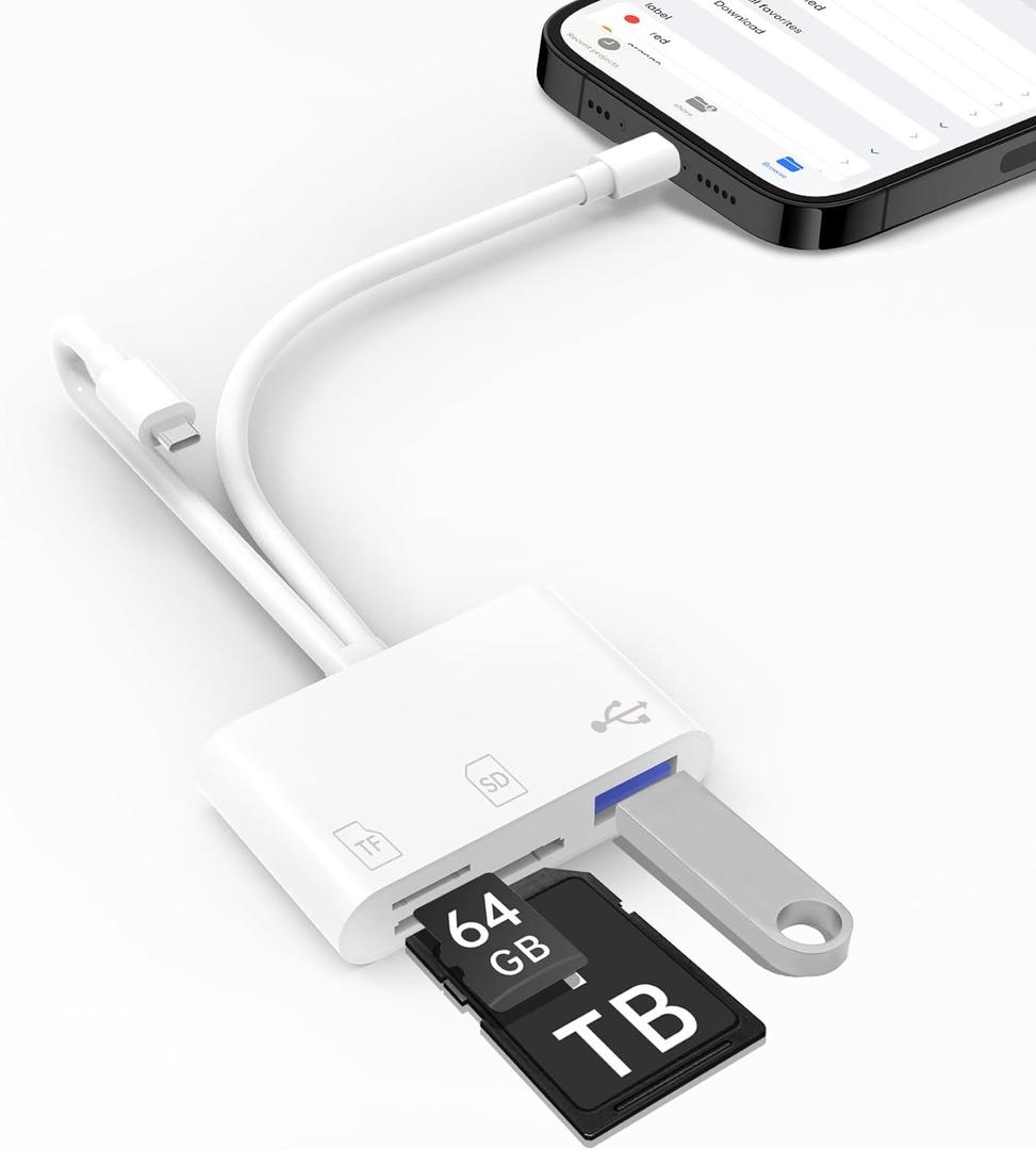 Trail Camera Viewer Dual Card Slot Memory Card Reader Supports SD and TF Card