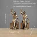Lady Justice Statue Sculpture Figurine Home Decor Decorative Bookend
Greek Goddess Cast Bronze Resin for Lawyer Office Table Desk Top Book Shelf Living Room Bedroom Cabinet Vintage Ornament
