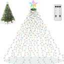 Christmas Tree Lights String, 410LED Christmas Lights for Tree with 8 Light Modes & Memory Function, 6.6FT x 16 String Lights with Timing & Remote Control for Christmas Decoration - Multicolor