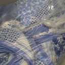 Mybedsoul Blue Boho Quilt Set King Size,3 Pieces Plaid Floral Bedspread Coverlet Set for All Season,Patchwork Reversible Bedding Set King 90"x104"