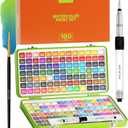 ARTISTRO Watercolor Paint Set 160 Colors - Vivid, Metallic & Neon, Portable Travel Set for Kids & Adults
