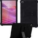 Case for Lenovo Tab One 8.7 Inch Tablet 2025 (TB305FU), Kids Friendly Soft Silicone Adjustable Stand Cover for Lenovo Tab K9 Tablet 8.7 inch Tablets (Black)