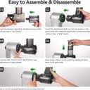 Slicer Shredder Attachments for ORMEO HOME Juicer Machine ZM1535 Cold Press Juicer,3 Interchangeable Blades,Cheese Grater with 360 Rotating Drum,Rotary Slicer/Shredder for Fruit,Vegetables,Nuts