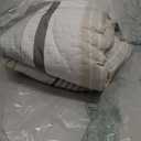 Homzard Quilt King Size - Cotton King Size Comforter,Beige Grey Plaid Bedding Set,Striped Bedspread Set(106 * 98 Inches),3 Piece (02-5 Cream/Grey)