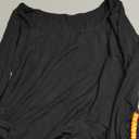 Dwnval Long Sleeve Shirts for Women - Basic Slim Fit Double Lined Square Neck Crop T Shirt (Large, Black)