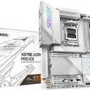 GIGABYTE X870E AORUS PRO ICE AMD AM5 LGA 1718 Motherboard, ATX, DDR5, 4X M.2, PCIe 5.0, USB4, WIFI7, 2.5GbE LAN, EZ-Latch