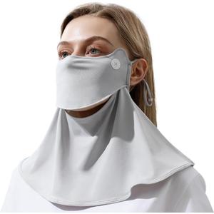 Unisex Sun Protection Face Mask Ice Silk Bandana Scarf Cooling Face Neck UV Protection for Summer Outdoor Activities (Sun Protection Balaclava)