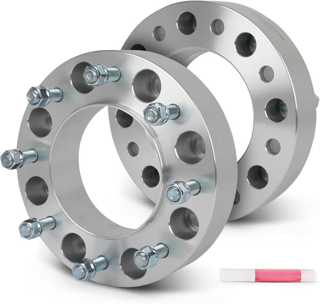 SCITOO 2Pcs 2 inch Wheel Spacers 8x200 to 8x200 with Studs 14x1.5 Bore 142mm Compatible with for Ram 3500 2019-2023,for Ford for F-350 Super Duty 2005-2023