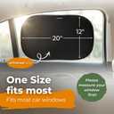 CARAMAZ Car Window Shade for Baby with Certified UV-Protection 2 Pack - 20"x12"