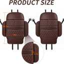 Anti-Kick Mats Seat Back Protector,Back Car Seat Protector Cover for Kids Feet with Storage Organizer,Protect Against Dirt and Scuffs,2 Pack (Brown)