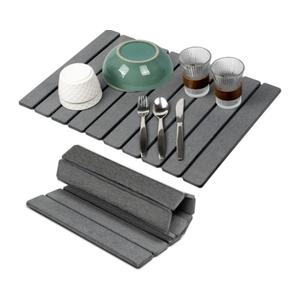 Stone Drying Mat for Kitchen Counter,24"x16" Large Dish Drying Mat,Stone Bath Mat,Quick Drying Fast Absorbent Diatomaceous Drying Matt Kitchen Counter for Dishes Bottles Cups Bathroom Any Countertop