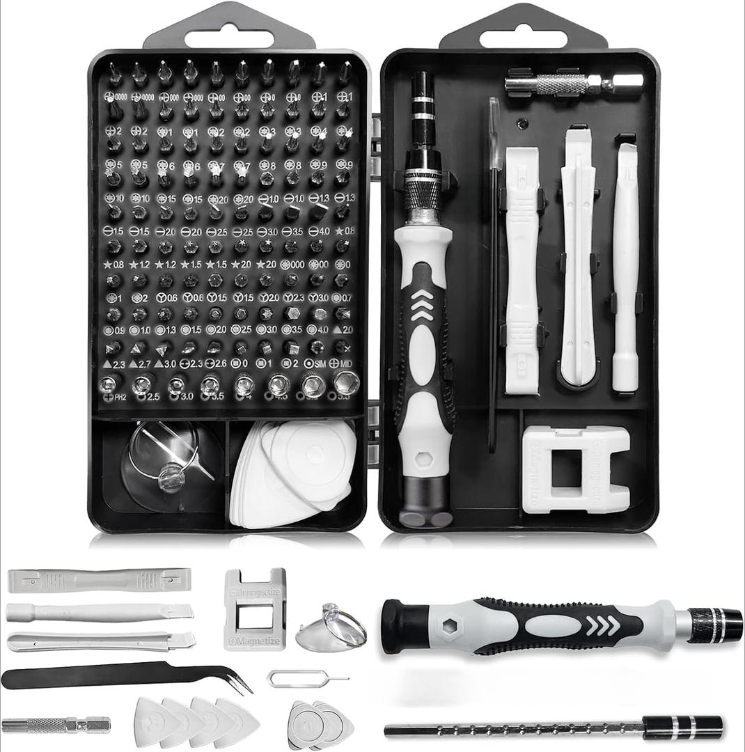 115 in 1 Precision Screwdriver Set, Mini Professional Magnetic Repair Tool Kit, Small Screwdriver for Phone, Computer, Watch, Laptop, Macbook, Game Console, Electronic, Toys,PC Repair Tool Kit