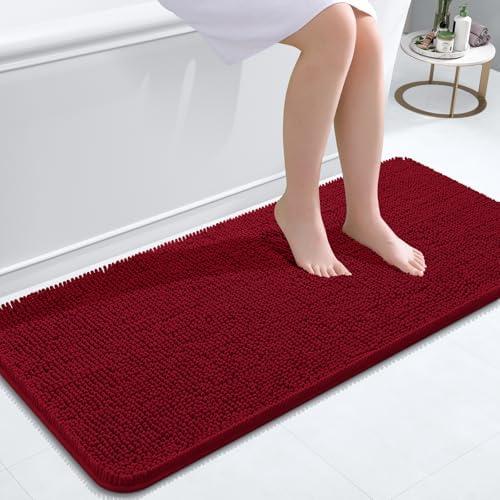 Bathroom Rugs 47x24, Red