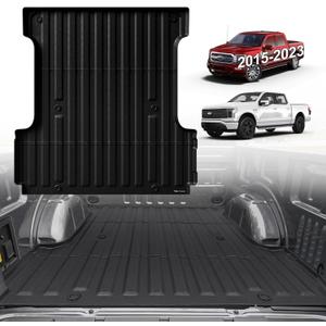 TripleAliners Truck Mat Compatible with 2015-2023 Ford F150 & Lightning 5.5FT Accessories, Truck Bed Mat Heavy Duty Custom Fit All Weather Protection TPE Pickup Liner