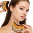 2 x 2 PCS Lymphatic Contour Face Brush,Soft Bristle Facial Dry Brush for Lymphatic Drainage,Gentle Gua Sha Brush Alternative,Face Sculpting Tool for Jawline & Chin,Daily Skincare & Spa Treatment