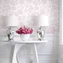 LiKiLiKi 17.3"x393" Pink Floral Peel and Stick Wallpaper Wildflowers and Leaf Contact Paper Modern Self Adhesive Wallpaper Removable Waterproof Wall Paper for Bedroom Kitchen Cabinets Vinyl Roll