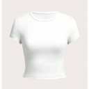 OYOANGLE Girl's 4Pcs Crop Tops Short Sleeve Crew Neck T Shirt (Gray)
