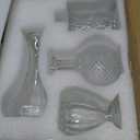 KJHL Set of 4 Small Glass Bud Vases for Flowers, Vintage Clear Small Flower Vases for Wedding CenterpiecesMini Bulk Vases for Floral Arrangements for Table Decor Home Decor