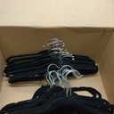 Velvet Felt Stackable Hangers 40 Pack, Non Slip, with 360 Swivel Hook, Ultra Thin and Space Saving for Suits, Shirts, Coats, 15Lbs Capacity Heavy Duty, Black