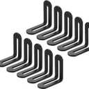 uxcell 10Pcs Adjustable L-Shape Corner Brace with Slot, 1.89 x 1.89 Inch Stainless Steel Slotted Right Angle Corner Bracket for Wooden Furniture Cabinet, Black