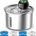 Cordless Cat Water Fountain 3L / 101oz, Stainless Steel Battery Operated Pet Fountain with 5000mAh Battery, Ultra Quiet, 3 Modes, 4 Filters, Helps Reduce Refills & Encourage Drinking