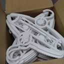 50 Pack Baby Hangers, 11"-14" Adjustable Infant Hanger, Non-Slip Kids Hanger, Space Saving Plastic Hangers for Girl Boy Toddler Kids Child (White)