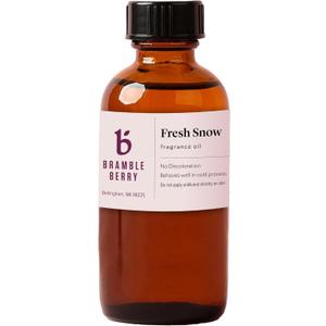 Bramble Berry Fresh Snow Fragrance Oil 2 oz | Clean Winter Scent for Soap Making, Lotion, Scrubs, Candles & Perfume | Skin Safe, Vegan, Paraben & Phthalate Free