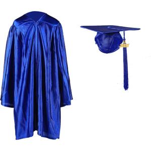 Shiny Kindergarten Graduation Cap and Gown Set (Blue)