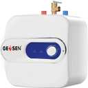 4 Gallon 15L Large Size Under Sink Tank Water Heater Hot Storage,Mini Instant Electric Kitchen Compact Point-of-Use,2 PCs 16” Long 1/2”FIP Stainless Steel Water Hoses