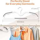 Sishynio 20 Pack Short Neck Plastic Hangers, Heavy Duty Clothes Hangers with Non-Slip Pads,Space Saving Closet Organizer for Shirts, Coats, Pants (Grey)