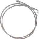 AN3 Braided Steel Turbo Oil Feed Line 90 Degree to Straight Hose End, 60" Remote Turbocharger Oil Drain Return Line Universal for Car Durable Stainless Steel PTFE Silver Tone