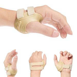 AKSO MEDICOS CMC Thumb Brace - Comfortable Thumb Splint for CMC Joint Pain, Osteoarthritis, Tendonitis, Arthritis, CMC Joint Thumb Arthritis Brace for Women & Men (Left Hand, Medium, Beige)