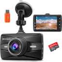 Dash Cam Front with 32G SD Card, BOOGIIO 1080P FHD Car Driving Recorder 3'' IPS Screen 170Wide Angle Dashboard Camera Aluminum Alloy Case, WDR G-Sensor Parking Monitor Loop Recording Motion Detection