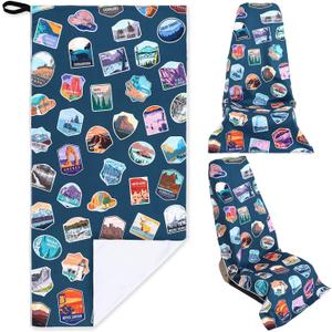 2 Pack Car Seat Towel Covers Athletic Running Towel Performance Microfiber Post Workout Sweat Washable Cover Non Slip for Car Outdoor Sport Activities 63 x 31.5 Inches (National Park) 2 Pack Car Seat Towel Covers Athletic Running Towel Performance Microfiber Post Workout Sweat Washable Cover Non Slip for Car Outdoor Sport Activities 63 x 31.5 Inches (National Park)