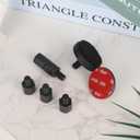 BOXOB 4pcs Adjustable Threaded Bed Frame Anti-Shake Tool, Upgraded Headboard Stoppers Bumper with Pads Easy Installation Wall Frame Stabilizers for Beds Cabinets Sofas (Black)