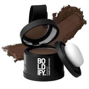 BOLDIFY Hairline Powder - Root Touch Up Hair Color for Gray Coverage - Bald Spot Concealing Hair Powder for Women & Men - 48-Hour Stain-Proof - Medium Brown (0.14 Ounce (Pack of 1))