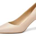 Women's Closed Toe High Heels Dress Pointed Toe Wedding Classic Pumps Daily Shallow Mouth Shoes Stilettos Party Prom Work Formal Shoes Office Event Comfort Heels (10, Nude)