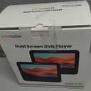 FANGOR 7.5 Inch Dual Car DVD Player, Portable Headrest Video Player for Car with 5 Hours Rechargeable Battery, Last Memory, AV Out/in, Support USB/SD/Sync TV, All Regions (1 Player+1 LCD Screen)