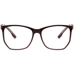 Zeelool Classic Geometric Blue Light Blocking Glasses Computer Gaming Eyewear for Women Men JGP791781 (Brown)