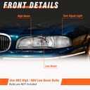for 1997-1999 Buick LeSabre Headlights Chrome Pair