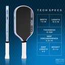 JOOLA Pro IV Pickleball Paddles Raw Carbon Fiber Surface Tech Flex Power Propulsion Core Wide or Elongated UPA-A and USAP Approved, 16mm