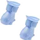 BESPORTBLE 4Pcs Rain Shoes for Dogs Non Slip Dog Boots Tep Material Outdoor Dog Rain Footwear for Wet Weather Protection