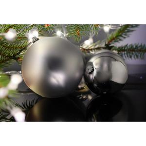 Christmas Ball Ornaments Set, 8 Inch, 6 Inch Large, Extra-Large Giant Hanging (SPN Decor) (Silver Shiny, 8 in (X-Large, Jumbo))